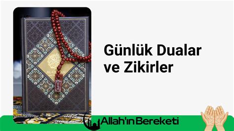 günlük dualar zikirler